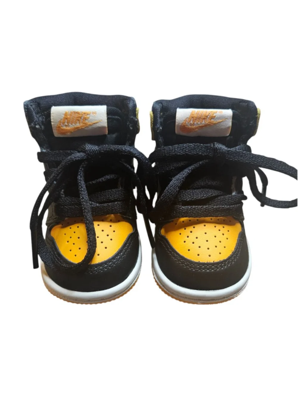 Nike 2C Yellow Black White Air Jordan 1 High Taxi Sneakers